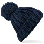 Oversized hand-knitted beanie
