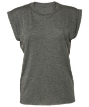 Women's flowy muscle tee with rolled cuff - Image 2