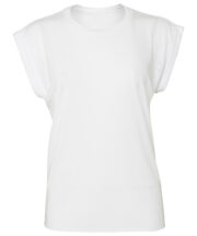 Women's flowy muscle tee with rolled cuff - Image 3