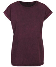 Women's acid washed extended shoulder tee - Image 2