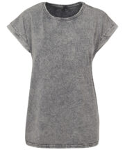Women's acid washed extended shoulder tee - Image 5
