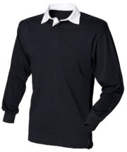 Long sleeve plain rugby shirt - Image 2