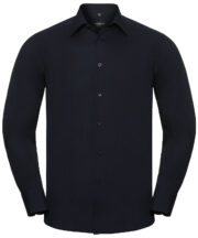 Long sleeve polycotton easycare fitted poplin shirt - Image 4