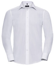 Long sleeve polycotton easycare fitted poplin shirt - Image 5