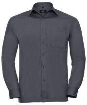 Long sleeve polycotton easycare poplin shirt - Image 3