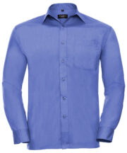 Long sleeve polycotton easycare poplin shirt - Image 2