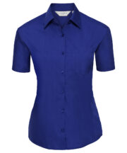 Women's short sleeve polycotton easycare poplin shirt - Image 2