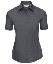 Women's short sleeve polycotton easycare poplin shirt - Image 4