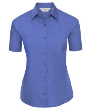 Women's short sleeve polycotton easycare poplin shirt - Image 3