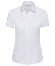 Women's short sleeve herringbone shirt - Image 2