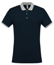 Two-tone piqué polo shirt - Image 2