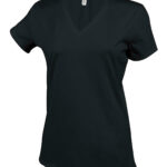 Ladies' short-sleeved V-neck T-shirt
