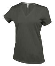Ladies' short-sleeved V-neck T-shirt - Image 2