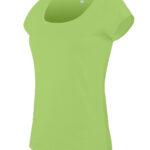 Ladies boat neck short-sleeved T-shirt
