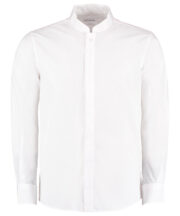 Mandarin collar shirt long-sleeved (tailored fit) - Image 2
