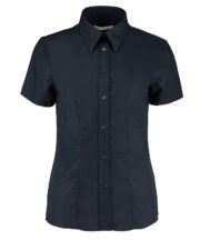 Women's workplace Oxford blouse short-sleeved (tailored fit) - Image 2