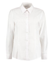 Women's workplace Oxford blouse long-sleeved (tailored fit) - Image 4
