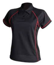 Women's piped performance polo - Image 2