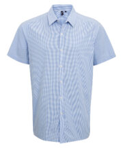 Microcheck (Gingham) short sleeve cotton shirt - Image 2