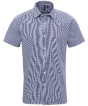 Microcheck (Gingham) short sleeve cotton shirt - Image 3
