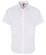 Stretch fit cotton poplin short sleeve shirt - Image 4