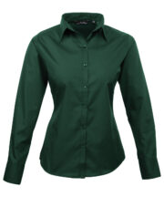 Women's poplin long sleeve blouse - Image 4