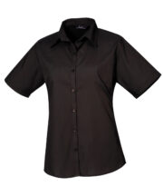 Women's short sleeve poplin blouse - Image 3