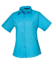Women's short sleeve poplin blouse - Image 26