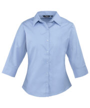 Women's ¾ sleeve poplin blouse - Image 3