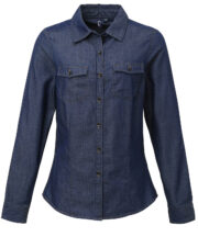 Women's jeans stitch denim shirt - Image 2