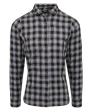 Women's Mulligan check cotton long sleeve shirt - Image 3