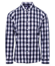 Women's Mulligan check cotton long sleeve shirt - Image 4