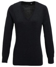 Women's v-neck knitted sweater - Image 2