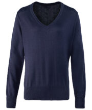 Women's v-neck knitted sweater - Image 3
