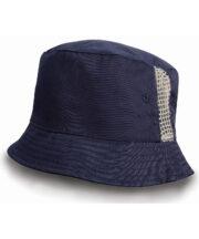 Deluxe washed cotton bucket hat with side mesh panels - Image 2