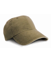 Washed fine line cotton cap with sandwich peak - Image 2