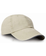 Washed fine line cotton cap with sandwich peak - Image 3