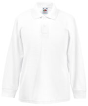 Kids long sleeve 65/35 polo - Image 3