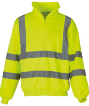 Hi-vis ¼ zip sweatshirt (HVK06) - Image 2