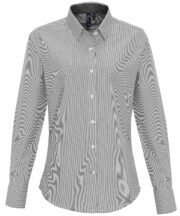 Women's cotton-rich Oxford stripes blouse - Image 2