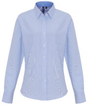 Women's cotton-rich Oxford stripes blouse - Image 3