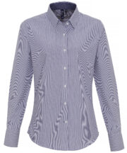 Women's cotton-rich Oxford stripes blouse - Image 4