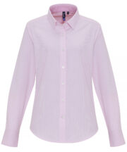 Women's cotton-rich Oxford stripes blouse - Image 5