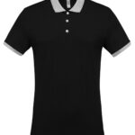 Two-tone piqué polo shirt