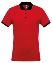 Two-tone piqué polo shirt - Image 3