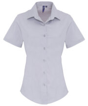 Women's stretch fit cotton poplin short sleeve blouse - Image 3