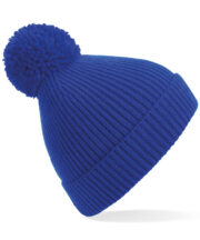 Engineered knit ribbed pom pom beanie - Image 3