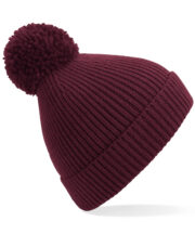 Engineered knit ribbed pom pom beanie - Image 4