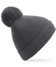 Engineered knit ribbed pom pom beanie - Image 5