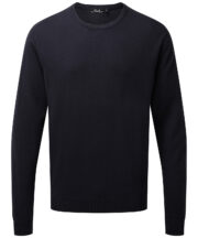 Crew neck cotton-rich knitted sweater - Image 3
